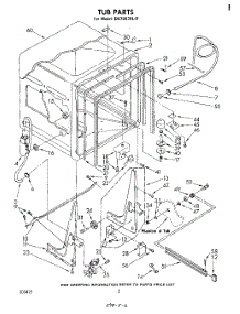 02 - Tub, Literature And Optional parts for Whirlpool Dishwasher DU7503XL0 from AppliancePartsPros.com