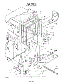 02 - Tub , Literature And Optional parts for Whirlpool Dishwasher DU7500XR1 from AppliancePartsPros.com