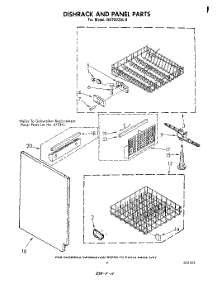 05 - Dishrack And Panel parts for Whirlpool Dishwasher DU7503XL0 from AppliancePartsPros.com