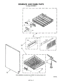 05 - Dishrack And Panel parts for Whirlpool Dishwasher DU7500XR1 from AppliancePartsPros.com