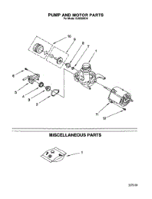 06 - Pump And Motor, Miscellaneous parts for Whirlpool Dishwasher DU8300XX4 from AppliancePartsPros.com