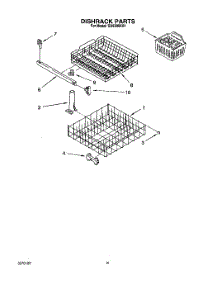 07 - Dishrack parts for Whirlpool Dishwasher DU8300XX4 from AppliancePartsPros.com