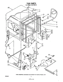 02 - Tub, Literature And Optional parts for Whirlpool Dishwasher SHU70052 from AppliancePartsPros.com