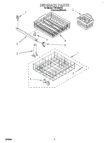 06 - Dishrack parts for Whirlpool Dishwasher TUD3000Y3 from AppliancePartsPros.com
