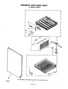 04 - Dishrack And Panel parts for Whirlpool Dishwasher SHU70052 from AppliancePartsPros.com
