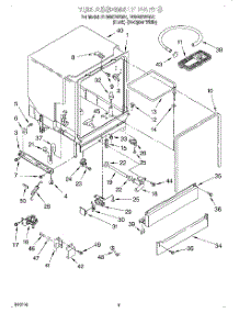 03 - Tub Assembly parts for Whirlpool Dishwasher DU805DWGQ1 from AppliancePartsPros.com