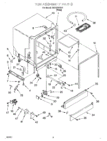 03 - Tub Assembly parts for Whirlpool Dishwasher DU810DWGQ1 from AppliancePartsPros.com