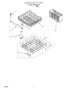 06 - Dishrack parts for Whirlpool Dishwasher DU810DWGU1 from AppliancePartsPros.com