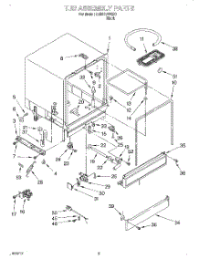03 - Tub Assembly parts for Whirlpool Dishwasher DU801DWGX1 from AppliancePartsPros.com