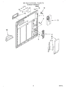 02 - Inner Door parts for Whirlpool Dishwasher DP920PFGY1 from AppliancePartsPros.com