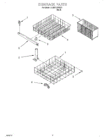 06 - Dishrack parts for Whirlpool Dishwasher DU801DWGX1 from AppliancePartsPros.com