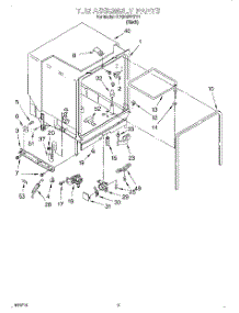 03 - Tub Assembly parts for Whirlpool Dishwasher DP920PFGY1 from AppliancePartsPros.com