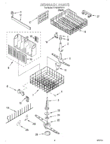 04 - Dishrack parts for Whirlpool Dishwasher DP920PFGY1 from AppliancePartsPros.com