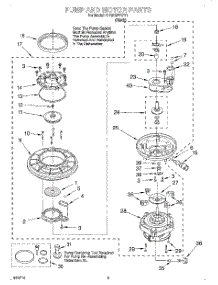 05 - Pump And Motor parts for Whirlpool Dishwasher DP920PFGY1 from AppliancePartsPros.com