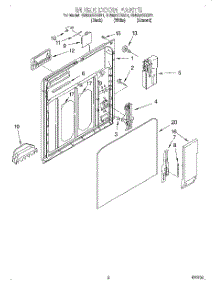 02 - Inner Door parts for Whirlpool Dishwasher GU980SCGZ1 from AppliancePartsPros.com
