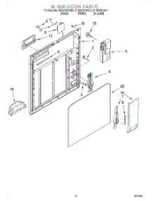 02 - Inner Door parts for Whirlpool Dishwasher DU925SCGQ1 from AppliancePartsPros.com