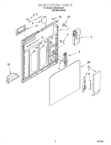 02 - Inner Door parts for Whirlpool Dishwasher GU980SCGS1 from AppliancePartsPros.com