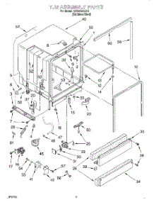 03 - Tub Assembly parts for Whirlpool Dishwasher GU980SCGS1 from AppliancePartsPros.com
