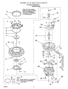 04 - Pump And Motor parts for Whirlpool Dishwasher GU980SCGS1 from AppliancePartsPros.com