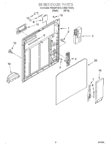 02 - Inner Door parts for Whirlpool Dishwasher DU929PFGQ1 from AppliancePartsPros.com