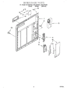 02 - Inner Door parts for Whirlpool Dishwasher DU910PFGQ1 from AppliancePartsPros.com