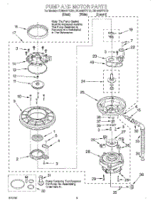04 - Pump And Motor parts for Whirlpool Dishwasher DU920PFGB3 from AppliancePartsPros.com