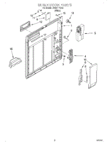 02 - Inner Door parts for Whirlpool Dishwasher DP920PFGQ2 from AppliancePartsPros.com