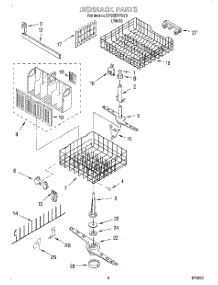 04 - Dishrack parts for Whirlpool Dishwasher DP920PFGY3 from AppliancePartsPros.com