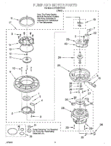 05 - Pump And Motor parts for Whirlpool Dishwasher DP920PFGY3 from AppliancePartsPros.com