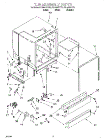 03 - Tub Assembly parts for Whirlpool Dishwasher DU920PFGQ3 from AppliancePartsPros.com