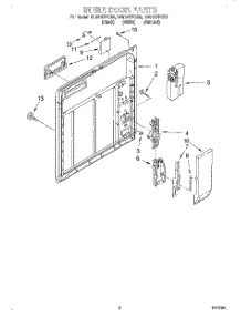 02 - Inner Door parts for Whirlpool Dishwasher DU912PFGB0 from AppliancePartsPros.com