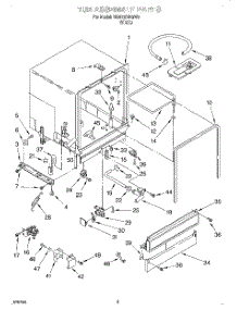 03 - Tub Assembly parts for Whirlpool Dishwasher DU400CWGW0 from AppliancePartsPros.com