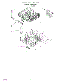 06 - Dishrack parts for Whirlpool Dishwasher DU400CWGW0 from AppliancePartsPros.com