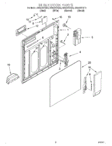 02 - Inner Door parts for Whirlpool Dishwasher GU980SCGQ2 from AppliancePartsPros.com