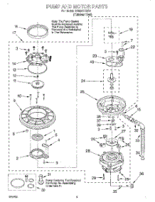 04 - Pump And Motor parts for Whirlpool Dishwasher GU980SCGS2 from AppliancePartsPros.com