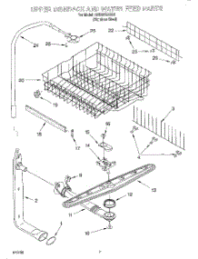 05 - Upper Dishrack And Water Feed parts for Whirlpool Dishwasher GU980SCGS2 from AppliancePartsPros.com
