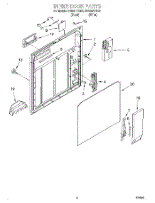 02 - Inner Door parts for Whirlpool Dishwasher DU929PFGB0 from AppliancePartsPros.com
