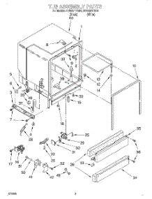 03 - Tub Assembly parts for Whirlpool Dishwasher DU929PFGB0 from AppliancePartsPros.com
