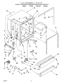 03 - Tub Assembly parts for Whirlpool Dishwasher GU980SCGQ2 from AppliancePartsPros.com
