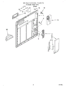 02 - Inner Door parts for Whirlpool Dishwasher DP920PFGY2 from AppliancePartsPros.com