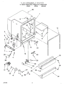 03 - Tub Assembly parts for Whirlpool Dishwasher GU940SCGZ2 from AppliancePartsPros.com