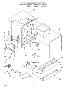 03 - Tub Assembly parts for Whirlpool Dishwasher DU925SCGZ2 from AppliancePartsPros.com