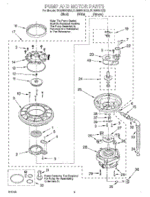 04 - Pump And Motor parts for Whirlpool Dishwasher DU925SCGZ2 from AppliancePartsPros.com
