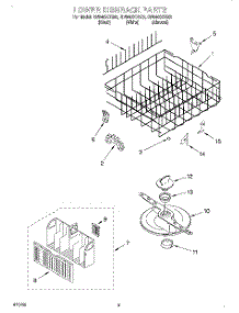 06 - Lower Dishrack parts for Whirlpool Dishwasher GU940SCGB2 from AppliancePartsPros.com