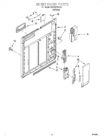 02 - Inner Door parts for Whirlpool Dishwasher DU810DWGU0 from AppliancePartsPros.com