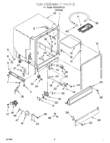 03 - Tub Assembly parts for Whirlpool Dishwasher DU810DWGU0 from AppliancePartsPros.com