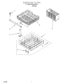 06 - Dishrack parts for Whirlpool Dishwasher DU810DWGU0 from AppliancePartsPros.com
