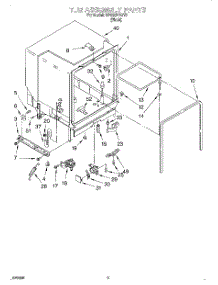 03 - Tub Assembly parts for Whirlpool Dishwasher DP920PFGY0 from AppliancePartsPros.com