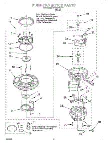 05 - Pump And Motor parts for Whirlpool Dishwasher DP920PFGY0 from AppliancePartsPros.com