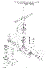 04 - Pump And Sprayarm parts for Whirlpool Dishwasher DU890DWGZ0 from AppliancePartsPros.com